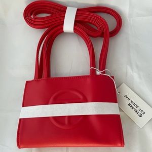 Telfar Small Red Shopping Bag Purse